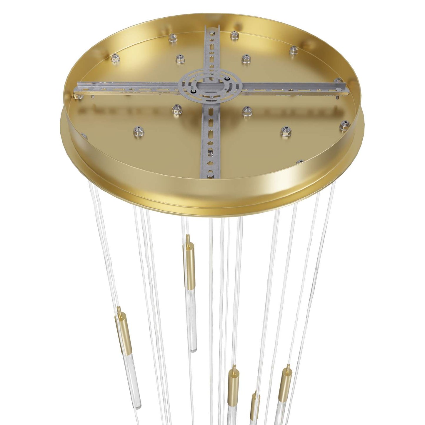 Main St. 21 Light 22" Wide LED Multi Light Pendant with Snow Glass Shades