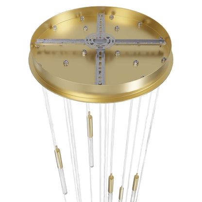 Main St. 21 Light 22" Wide LED Multi Light Pendant with Snow Glass Shades