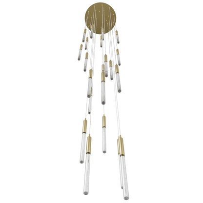 Avenue Lighting Main St. 21 Light 22" Wide LED Multi Light Pendant with Snow Glass Shades