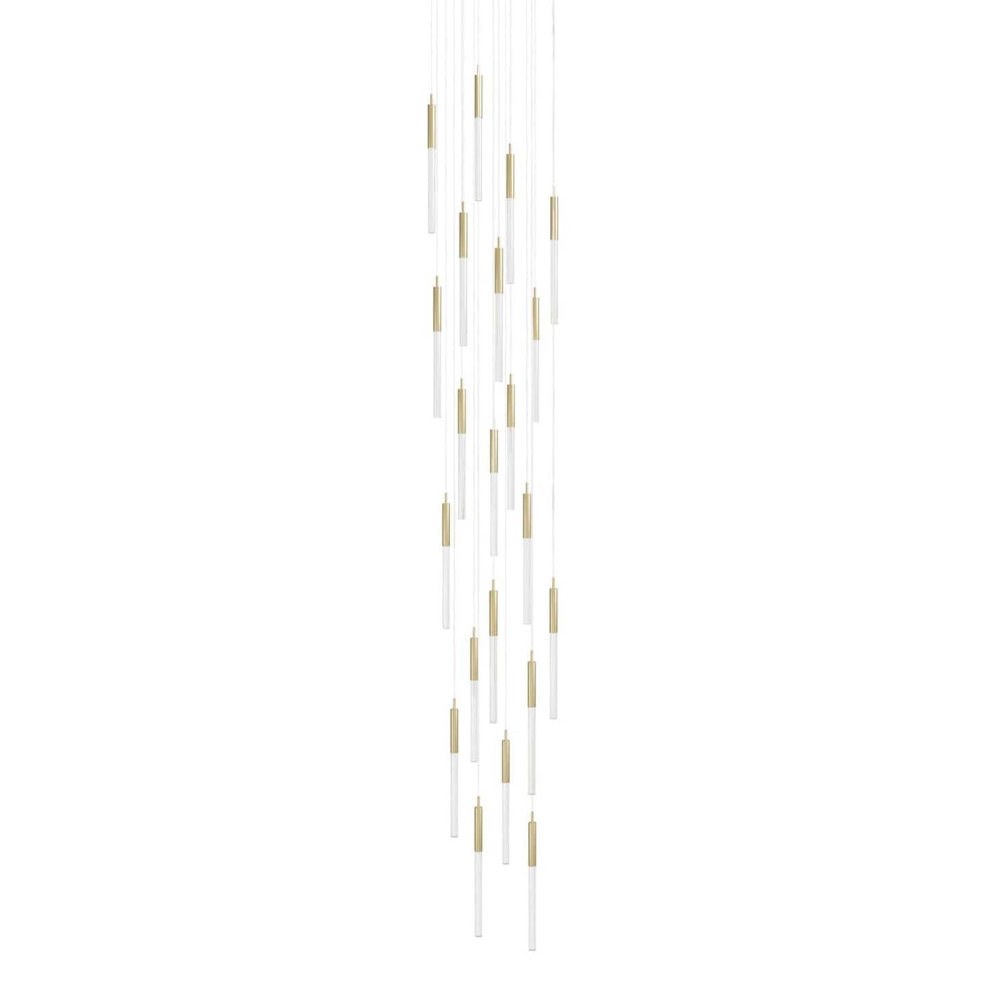 Main St. 21 Light 22" Wide LED Multi Light Pendant with Snow Glass Shades