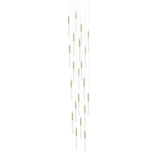 Main St. 21 Light 22" Wide LED Multi Light Pendant with Snow Glass Shades