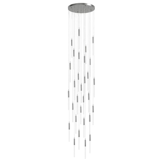 Avenue Lighting Main St. 31 Light 30" Wide LED Multi Light Pendant with Frosted Glass Shades