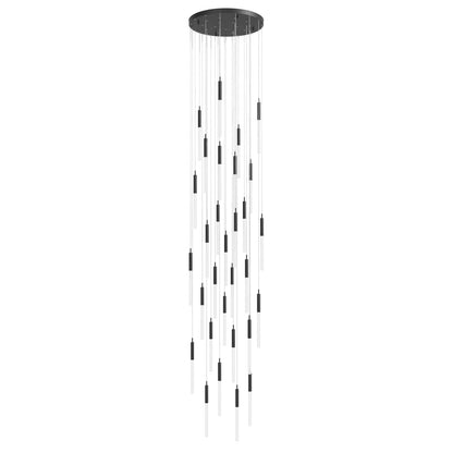 Main St. 31 Light 30" Wide LED Multi Light Pendant with Frosted Glass Shades