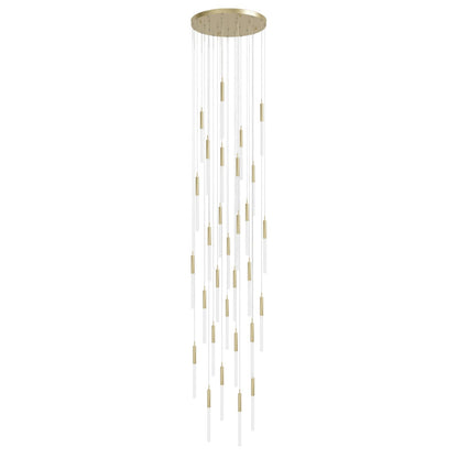 Main St. 31 Light 30" Wide LED Multi Light Pendant with Frosted Glass Shades