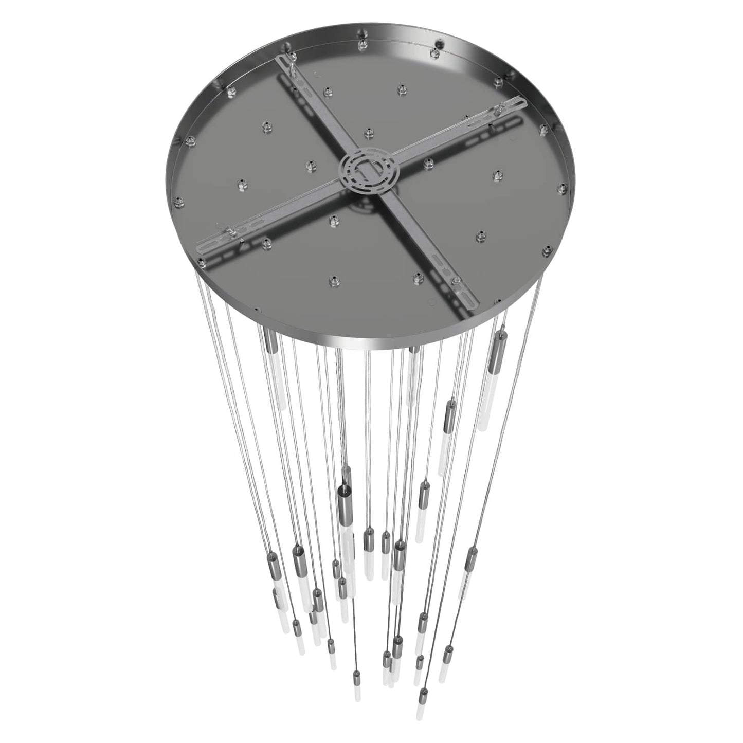 Main St. 31 Light 30" Wide LED Multi Light Pendant with Frosted Glass Shades