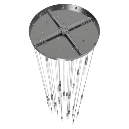 Main St. 31 Light 30" Wide LED Multi Light Pendant with Frosted Glass Shades