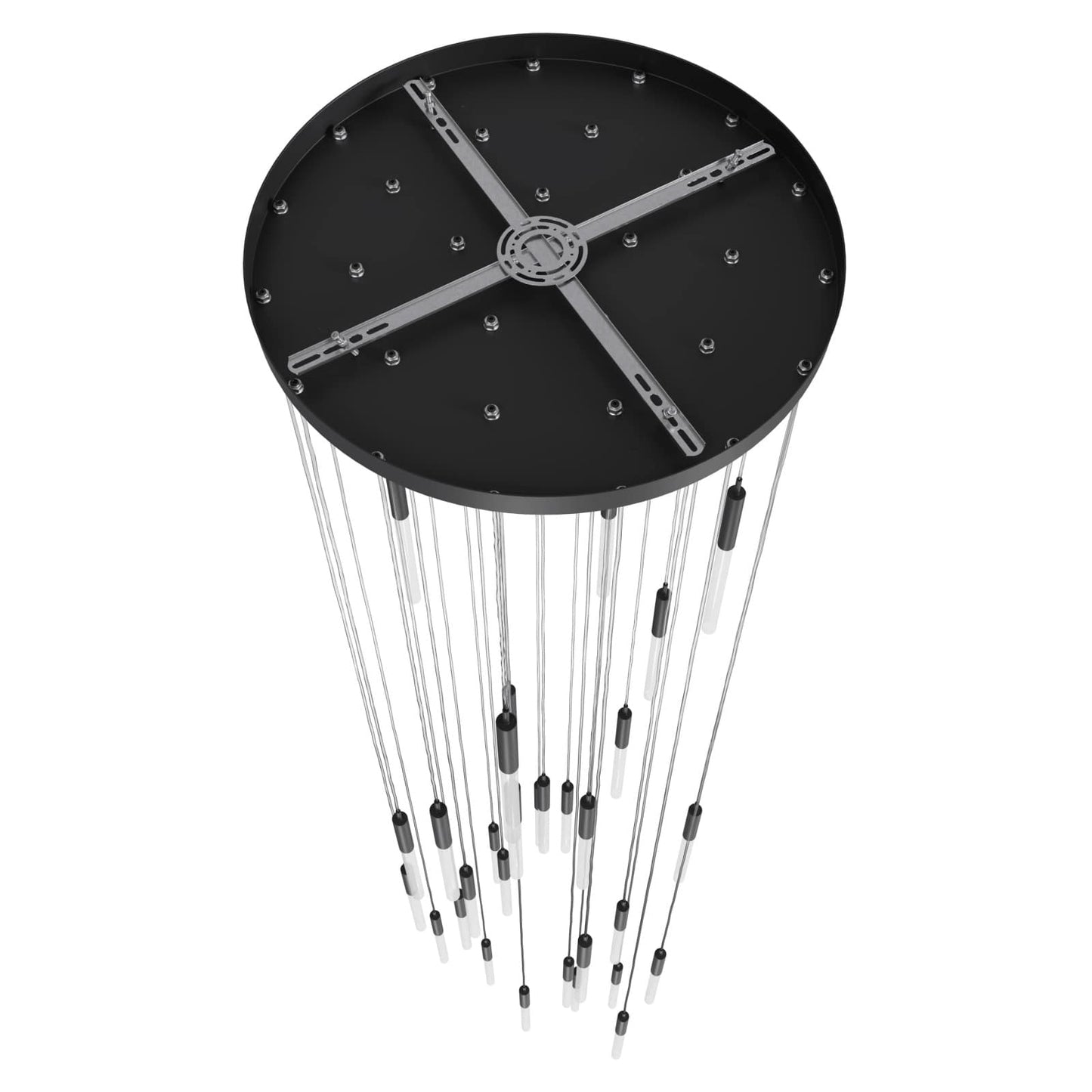Main St. 31 Light 30" Wide LED Multi Light Pendant with Frosted Glass Shades
