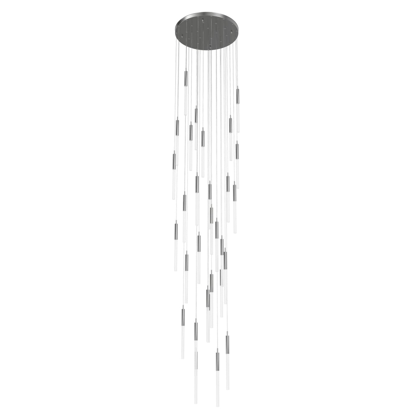 Main St. 31 Light 30" Wide LED Multi Light Pendant with Frosted Glass Shades