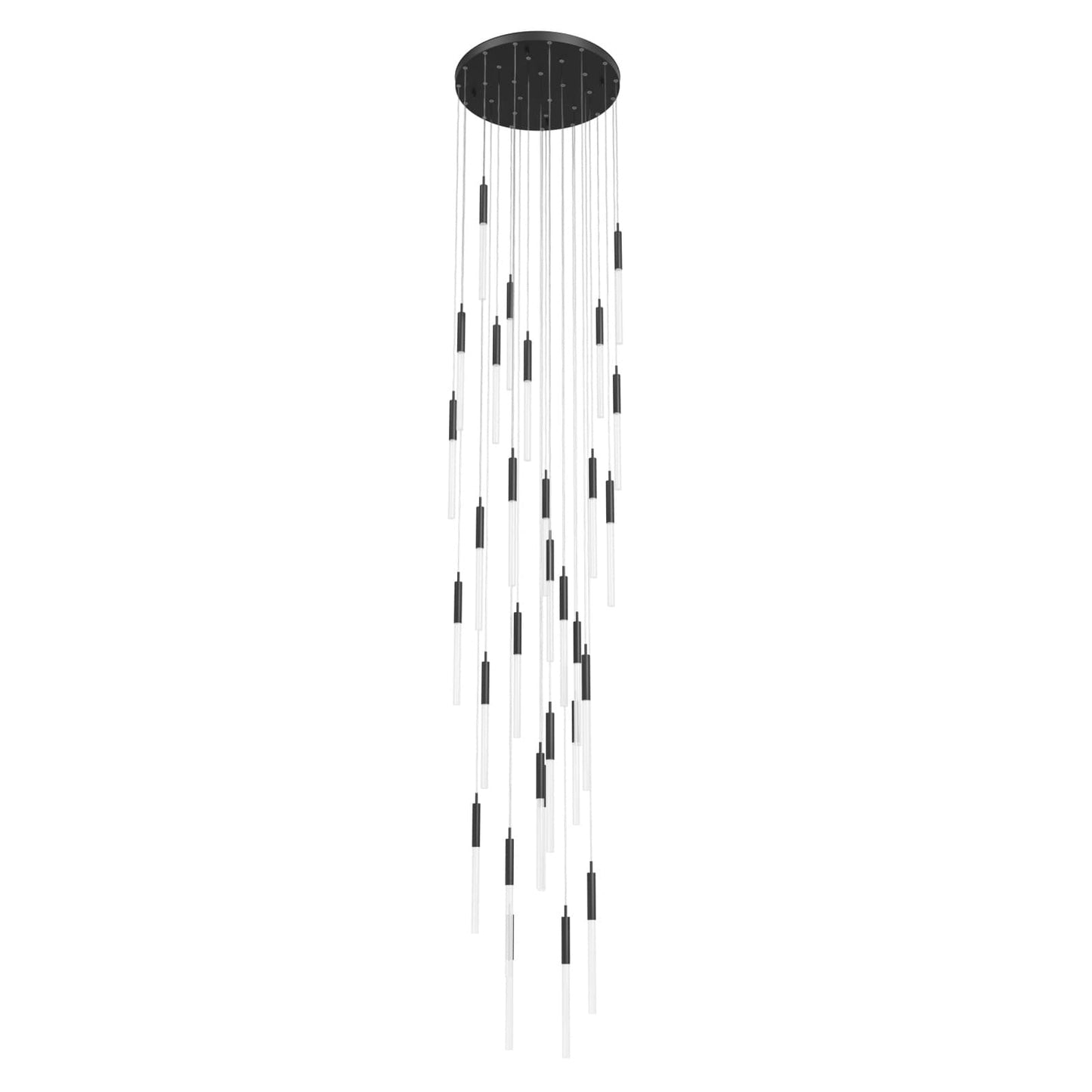 Main St. 31 Light 30" Wide LED Multi Light Pendant with Frosted Glass Shades