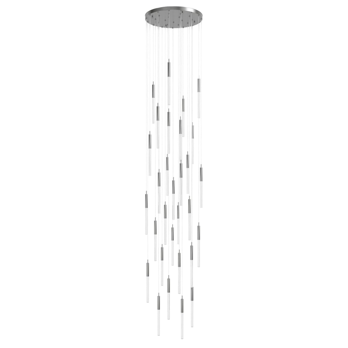 Main St. 31 Light 30" Wide LED Multi Light Pendant with Snow Glass Shades