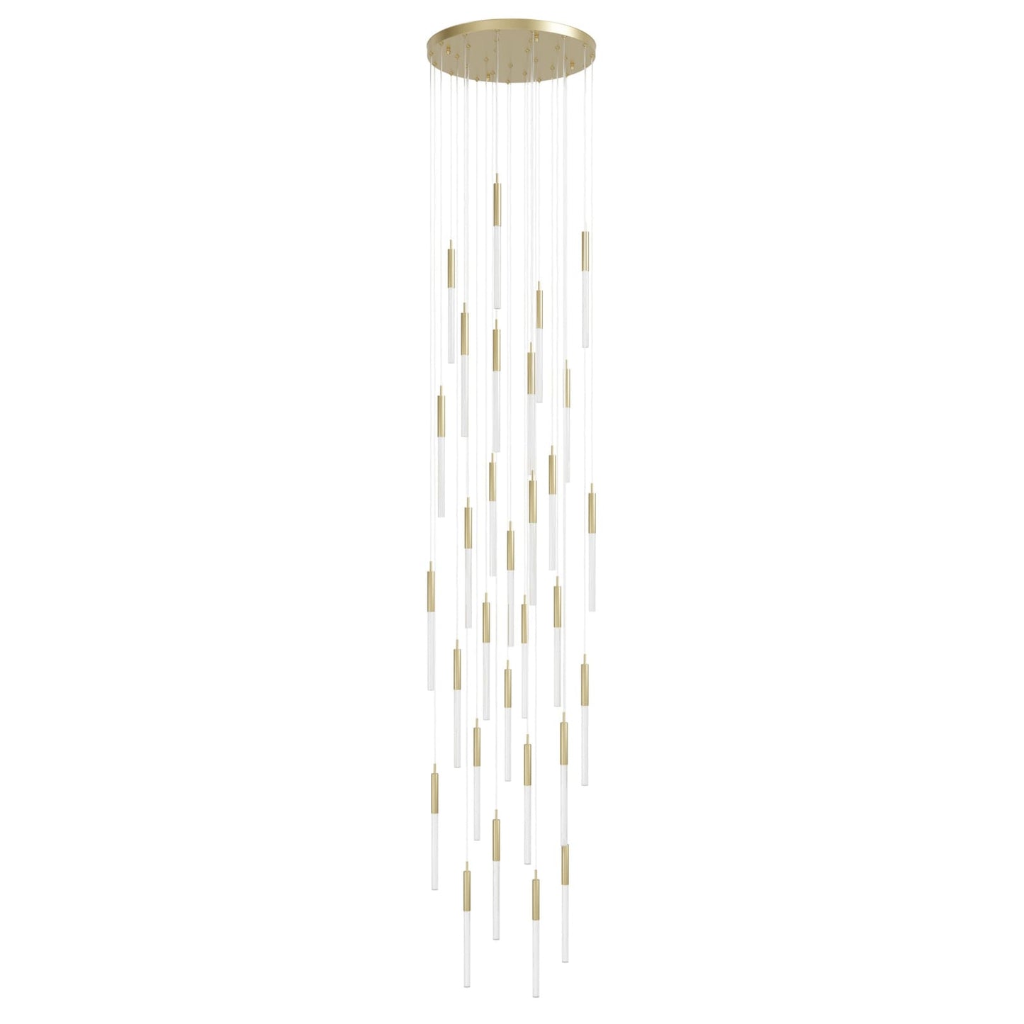 Main St. 31 Light 30" Wide LED Multi Light Pendant with Snow Glass Shades