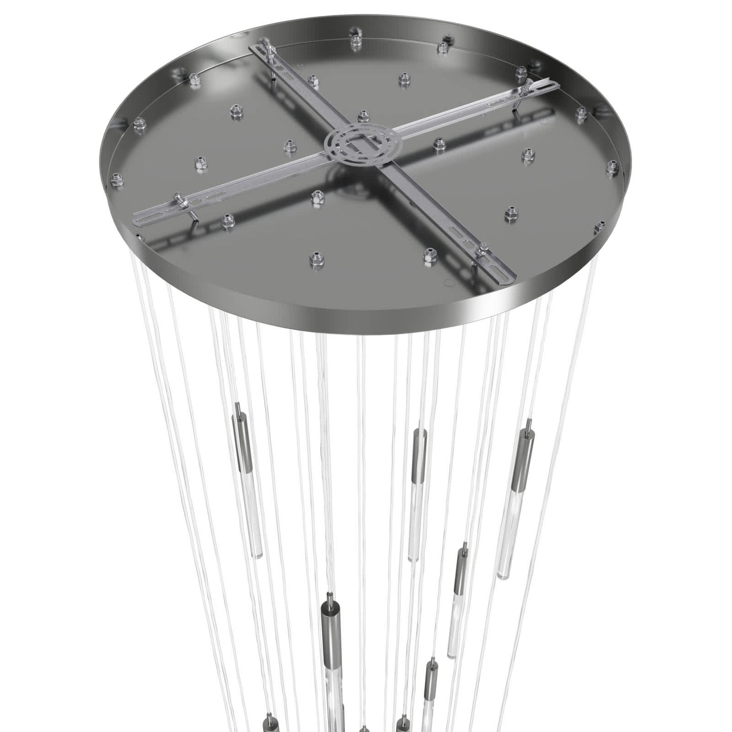 Main St. 31 Light 30" Wide LED Multi Light Pendant with Snow Glass Shades
