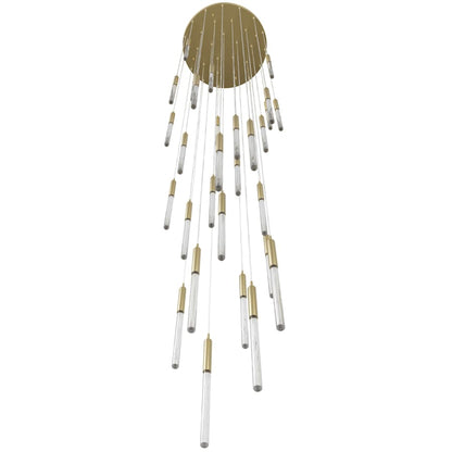 Avenue Lighting Main St. 31 Light 30" Wide LED Multi Light Pendant with Snow Glass Shades