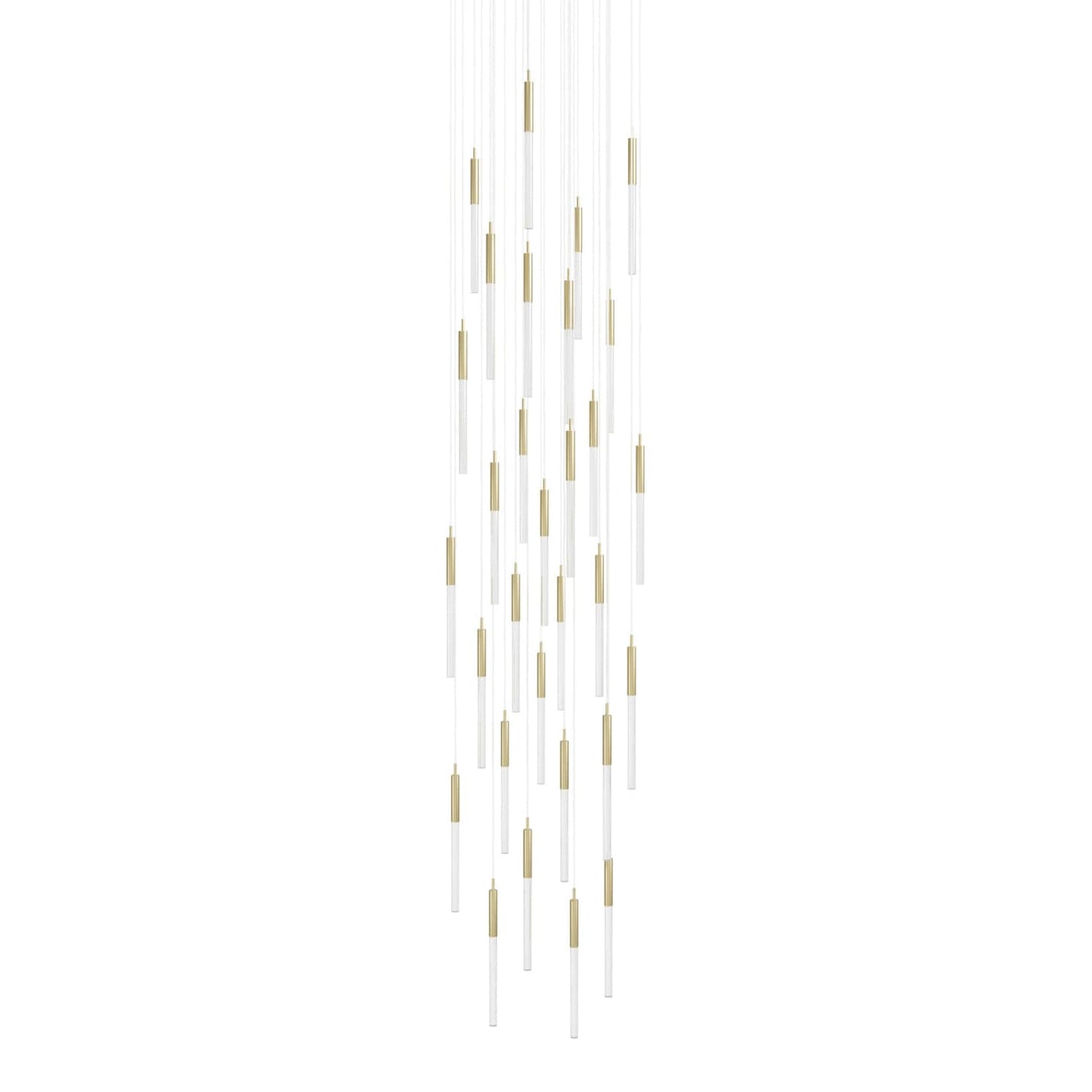 Main St. 31 Light 30" Wide LED Multi Light Pendant with Snow Glass Shades