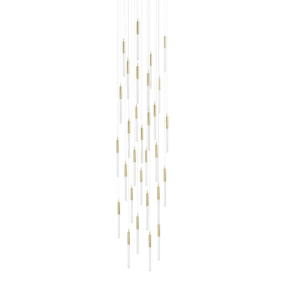 Main St. 31 Light 30" Wide LED Multi Light Pendant with Snow Glass Shades