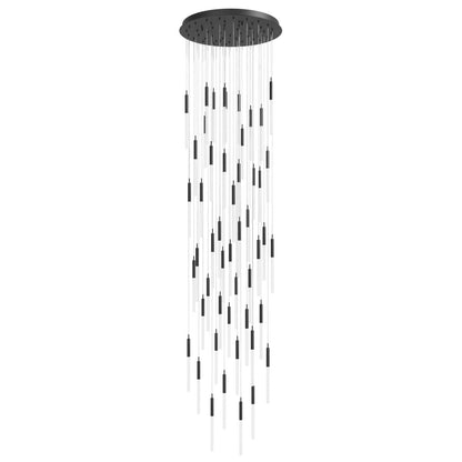 Main St. 51 Light 37" Wide LED Multi Light Pendant with Frosted Glass Shades