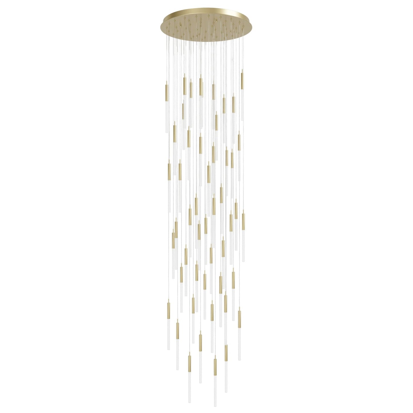 Main St. 51 Light 37" Wide LED Multi Light Pendant with Frosted Glass Shades