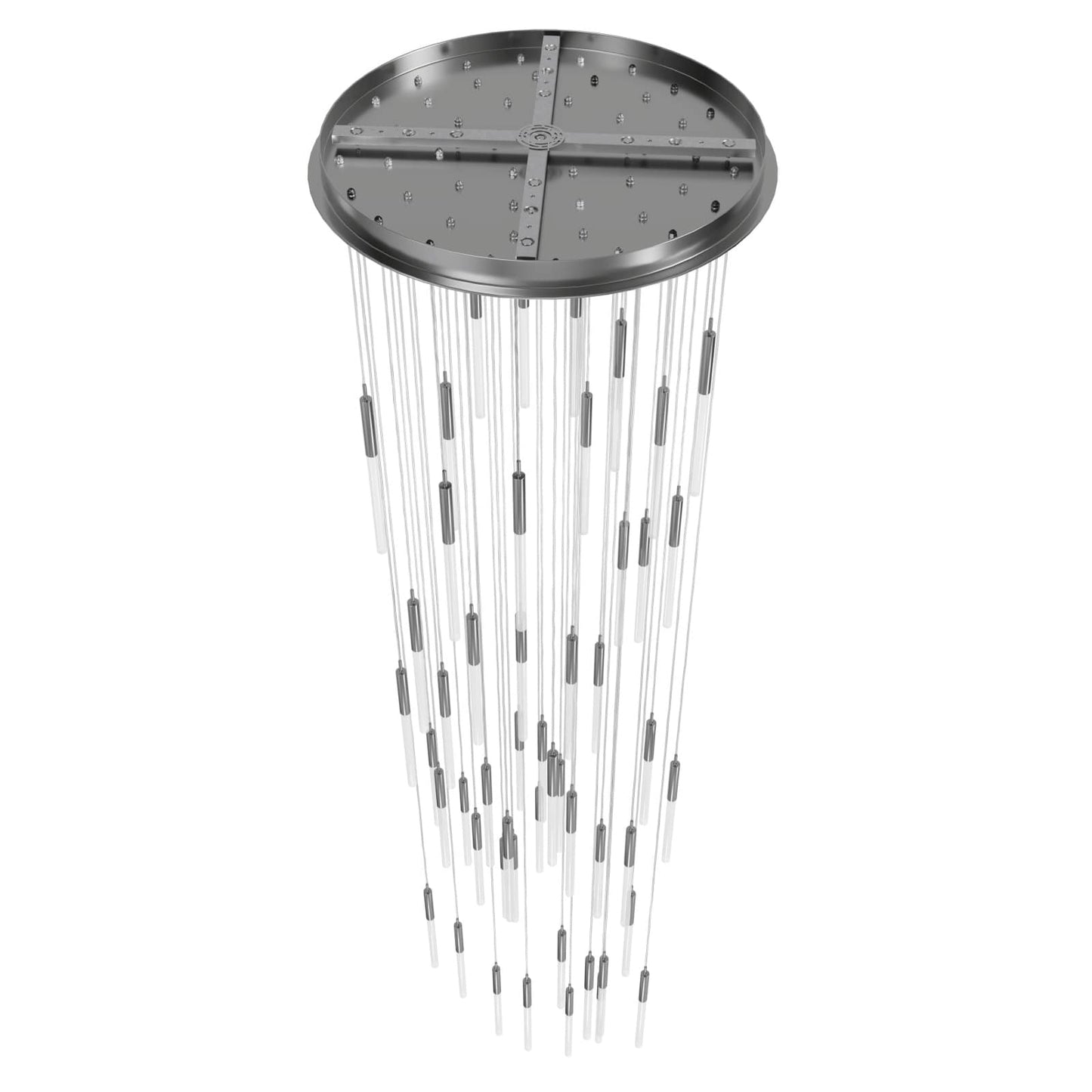 Main St. 51 Light 37" Wide LED Multi Light Pendant with Frosted Glass Shades