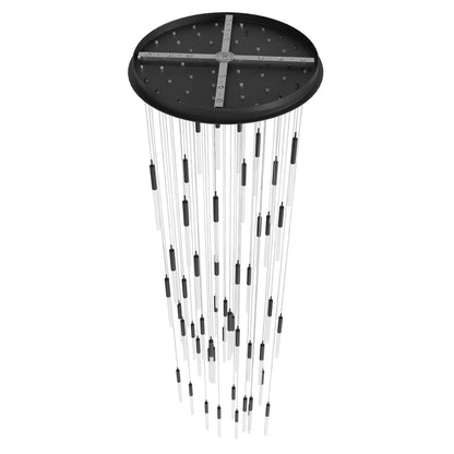 Main St. 51 Light 37" Wide LED Multi Light Pendant with Frosted Glass Shades
