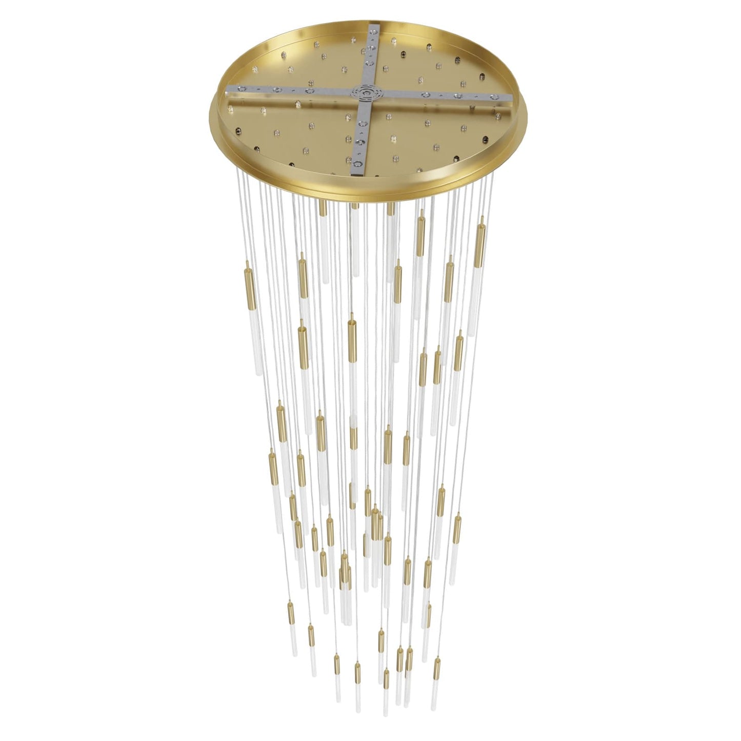 Main St. 51 Light 37" Wide LED Multi Light Pendant with Frosted Glass Shades