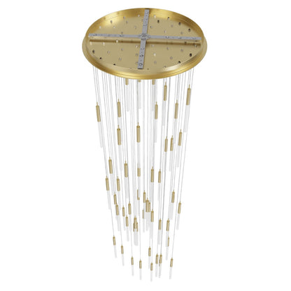 Main St. 51 Light 37" Wide LED Multi Light Pendant with Frosted Glass Shades