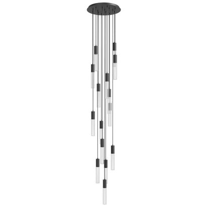 Strand 15 Light 24" Wide LED Multi Light Pendant with Glass Shades