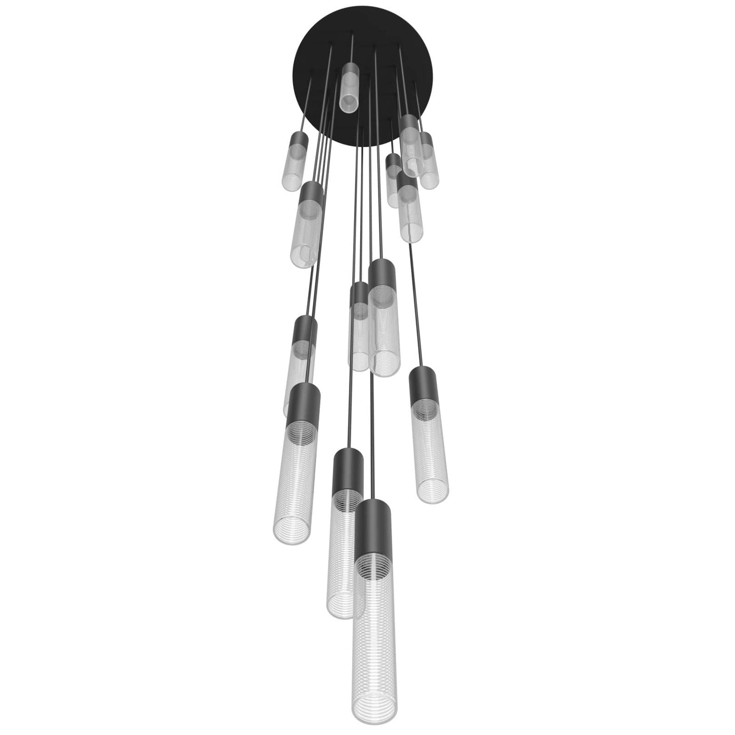 Strand 15 Light 24" Wide LED Multi Light Pendant with Glass Shades