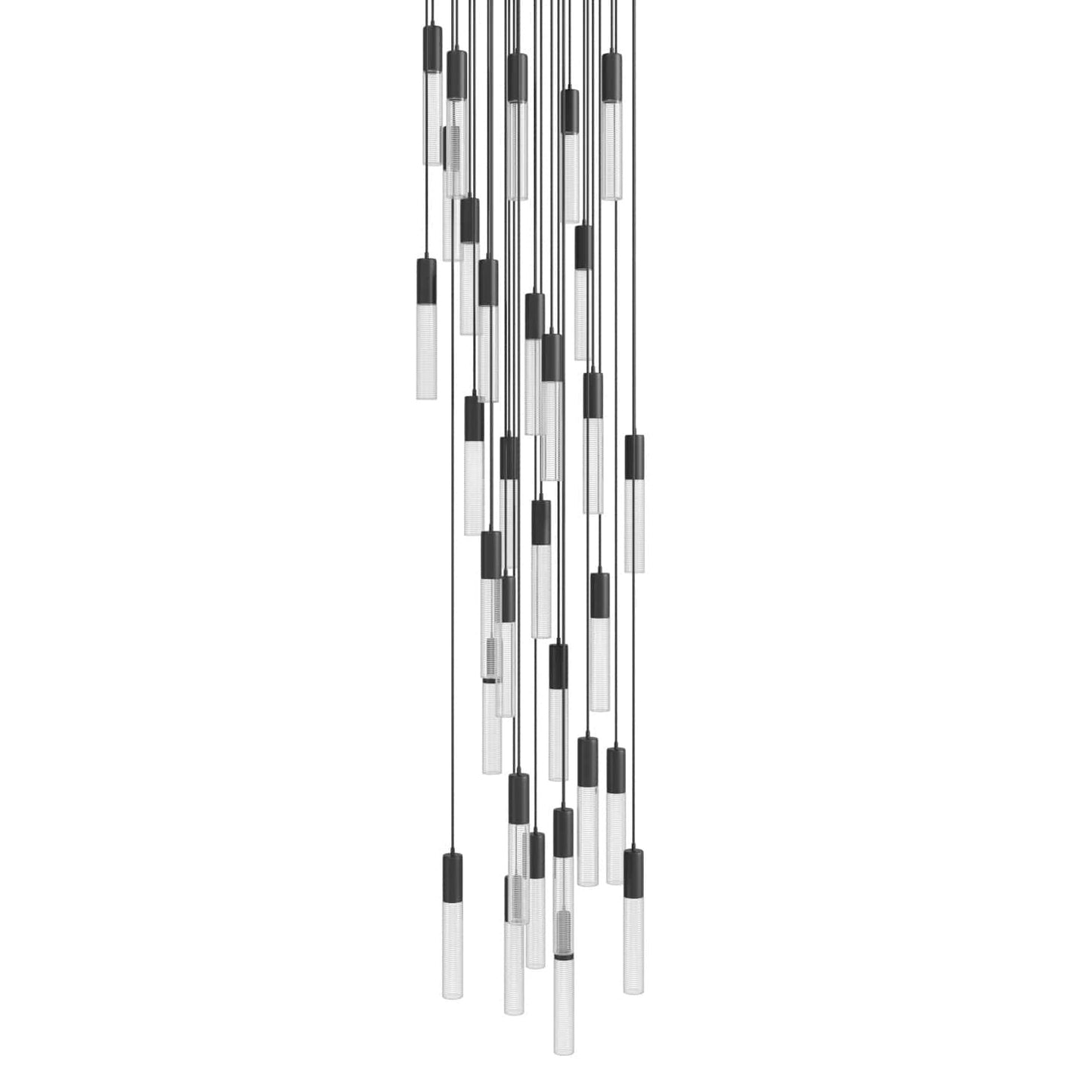 Strand 31 Light 32" Wide LED Multi Light Pendant with Glass Shades