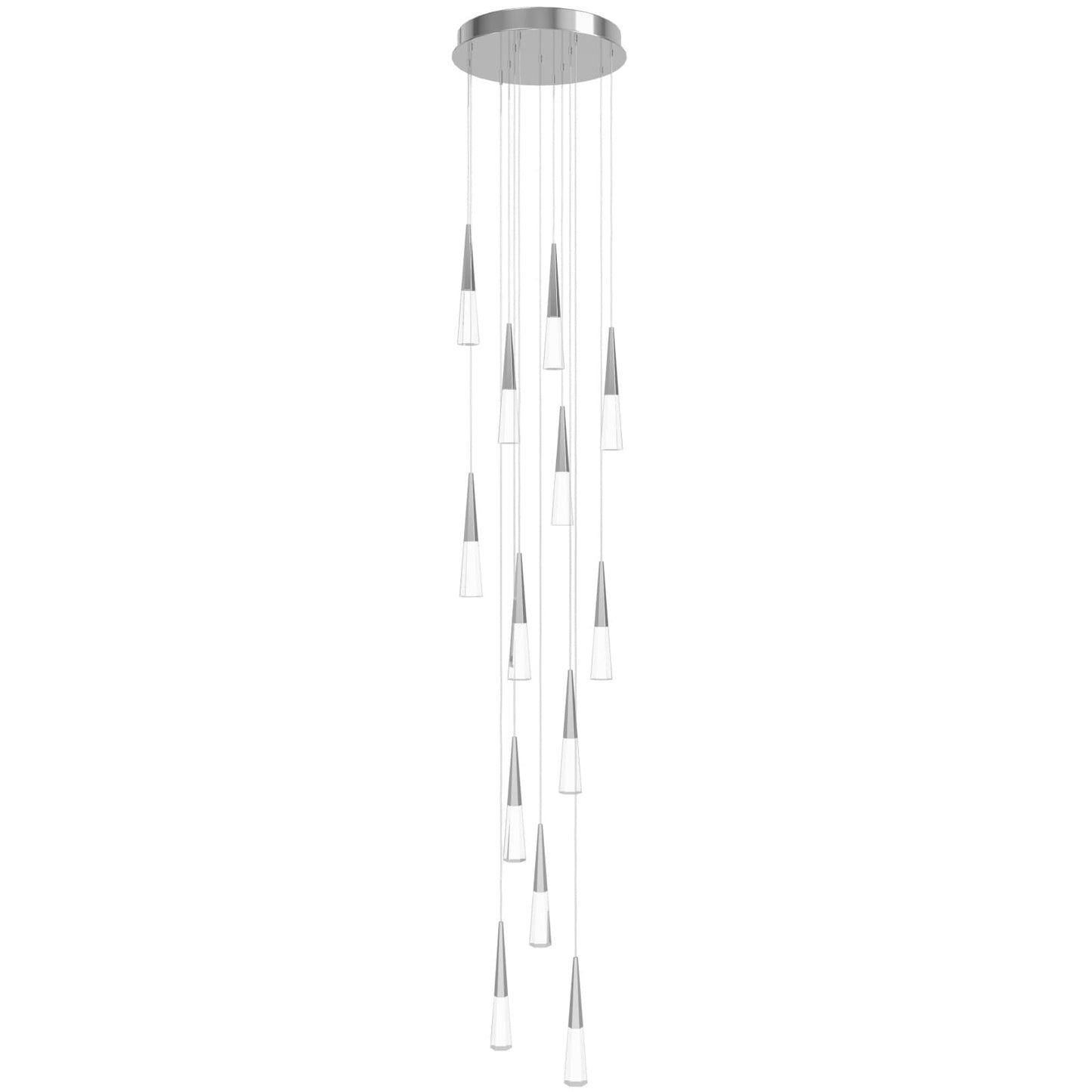 Avalon 13 Light 22" Wide LED Crystal Multi Light Pendant with Faceted Crystal Shades
