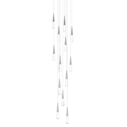 Avalon 13 Light 22" Wide LED Crystal Multi Light Pendant with Faceted Crystal Shades