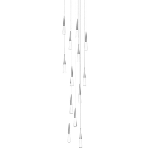 Avalon 13 Light 22" Wide LED Crystal Multi Light Pendant with Faceted Crystal Shades