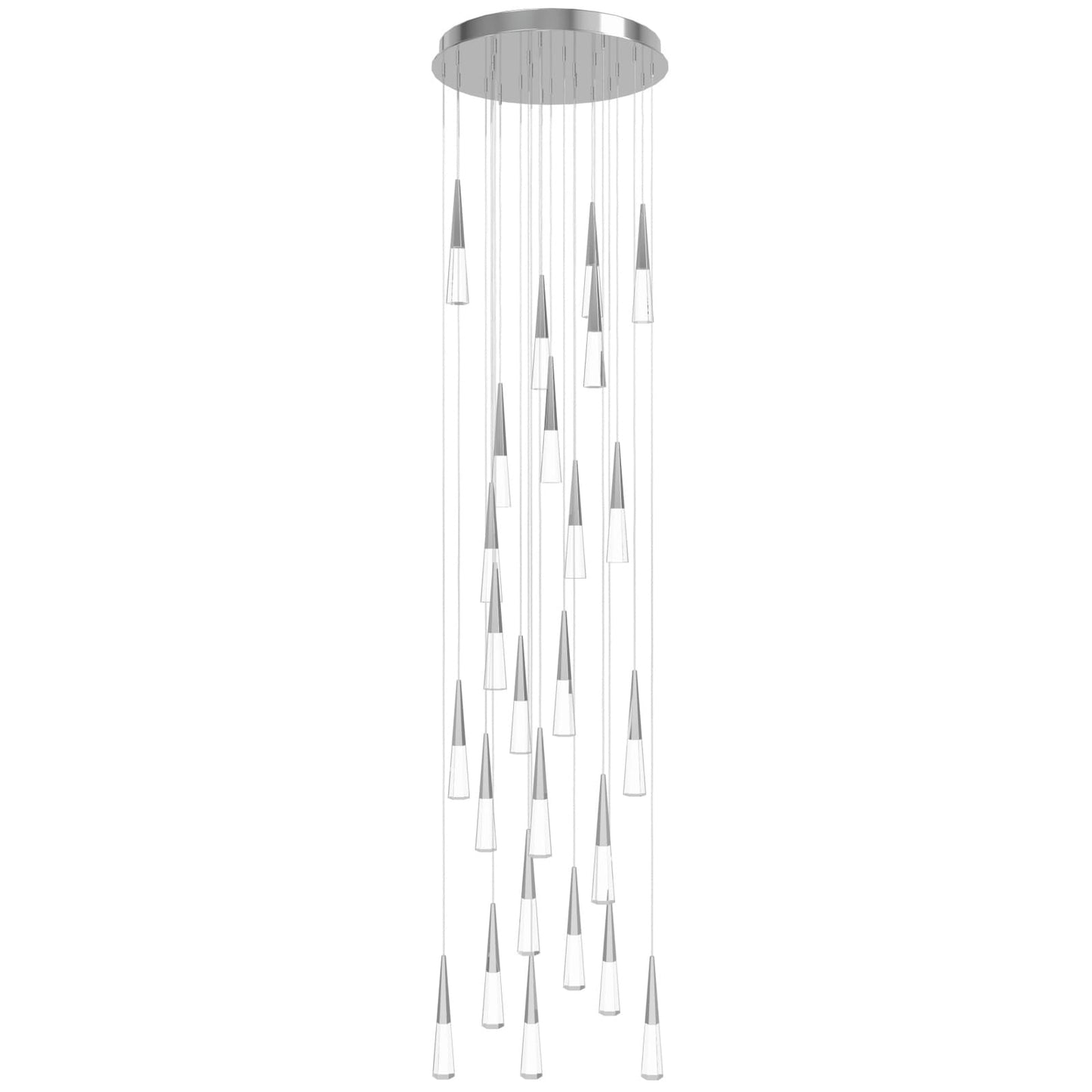 Avalon 25 Light 30" Wide LED Crystal Multi Light Pendant with Faceted Crystal Shades