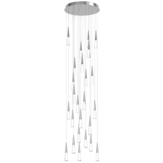 Avalon 25 Light 30" Wide LED Crystal Multi Light Pendant with Faceted Crystal Shades