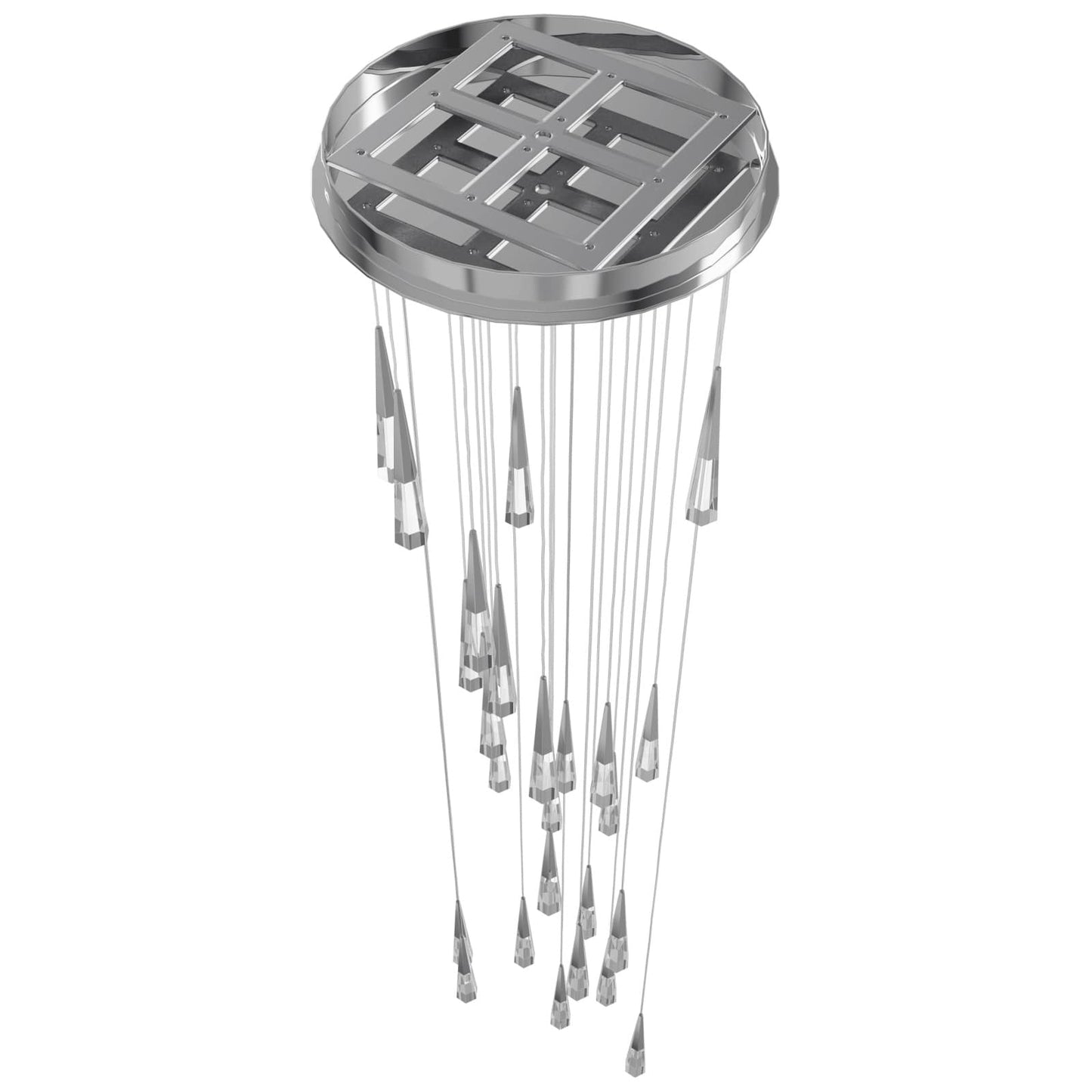 Avalon 25 Light 30" Wide LED Crystal Multi Light Pendant with Faceted Crystal Shades