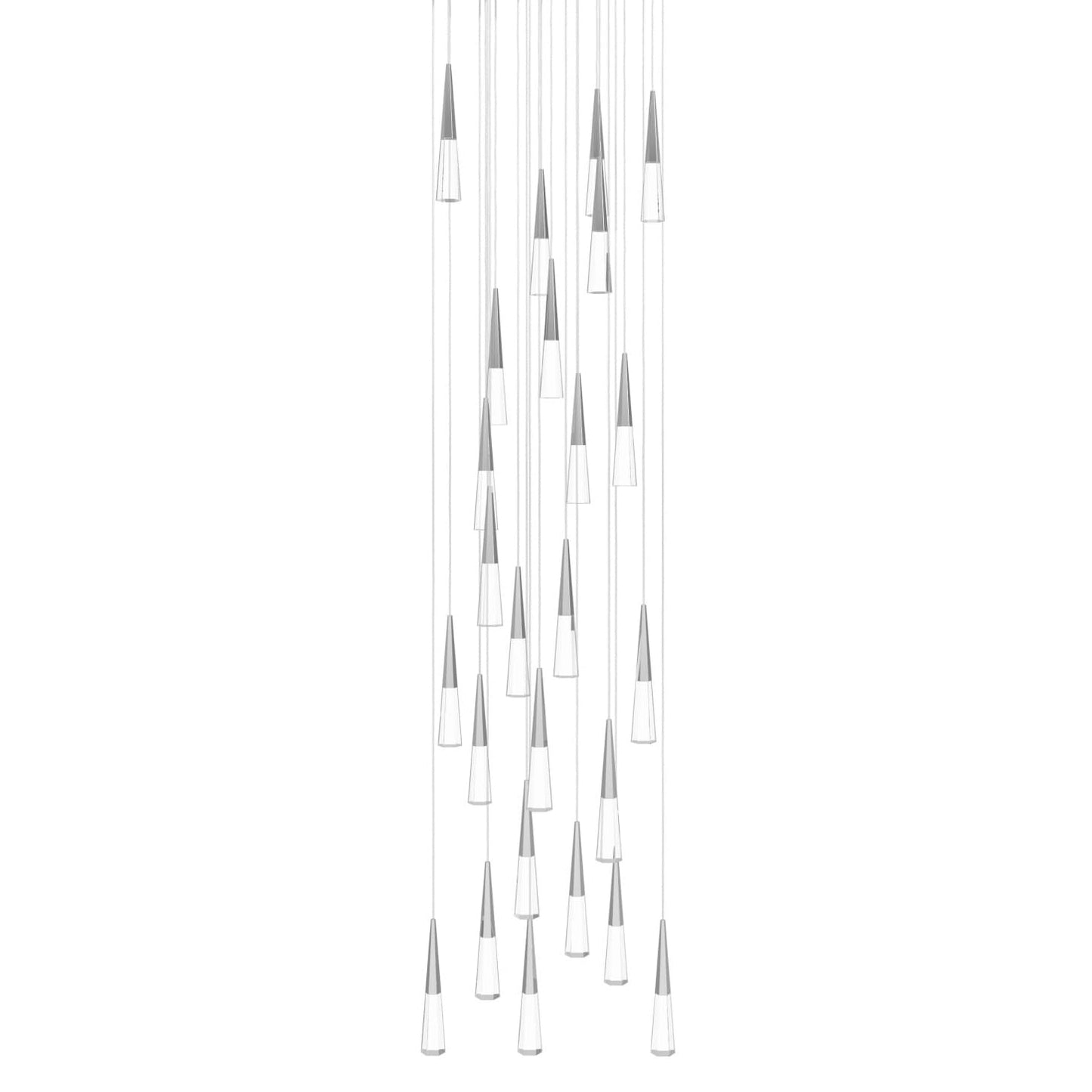 Avalon 25 Light 30" Wide LED Crystal Multi Light Pendant with Faceted Crystal Shades
