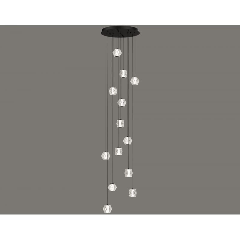 Beluga 22" Wide LED Multi Light Pendant with Faceted Acrylic Shades