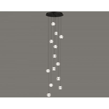 Avenue Lighting Beluga 22" Wide LED Multi Light Pendant with Faceted Acrylic Shades