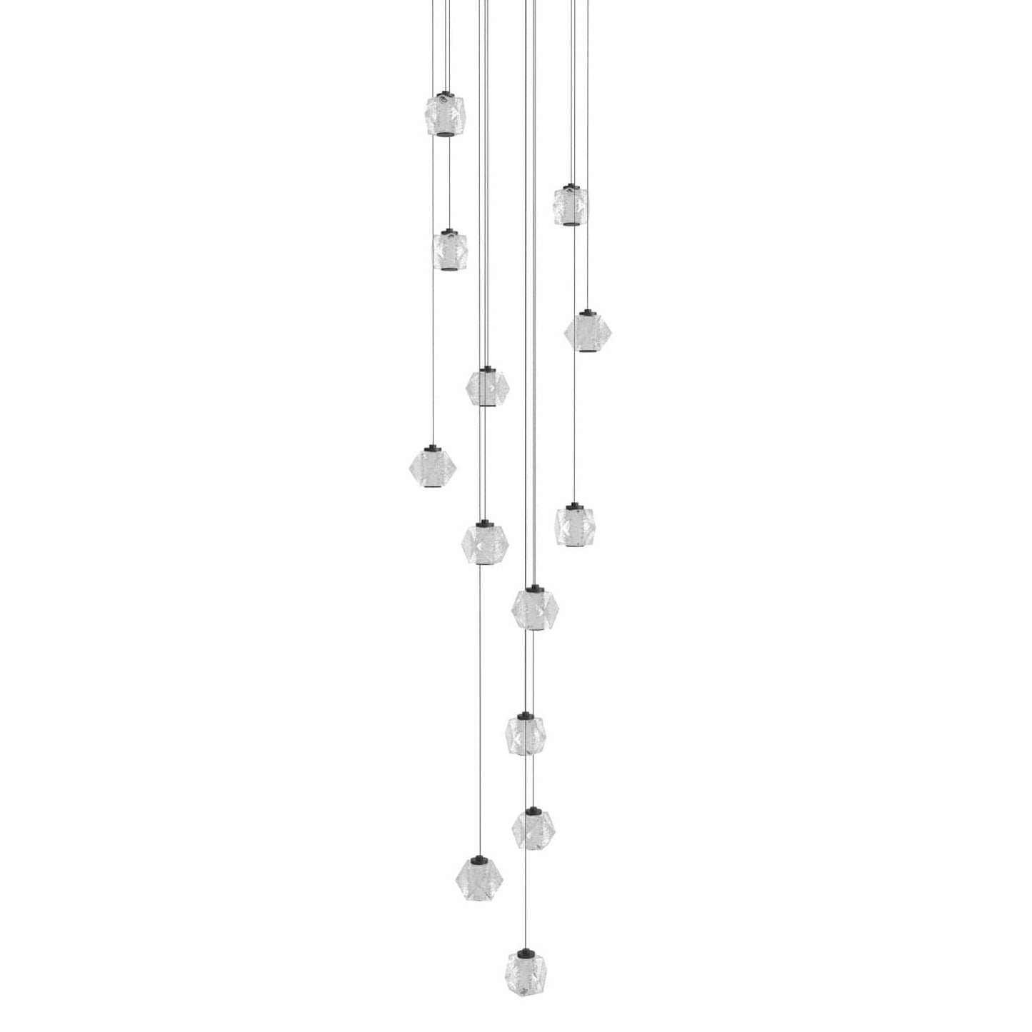 Beluga 22" Wide LED Multi Light Pendant with Faceted Acrylic Shades