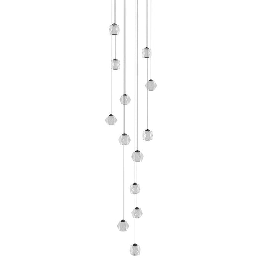 Beluga 22" Wide LED Multi Light Pendant with Faceted Acrylic Shades