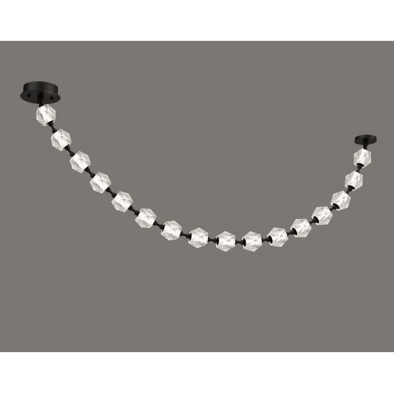 Beluga 74" Wide LED Linear Pendant with Faceted Acrylic Shades
