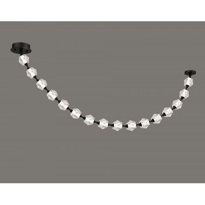 Beluga 74" Wide LED Linear Pendant with Faceted Acrylic Shades