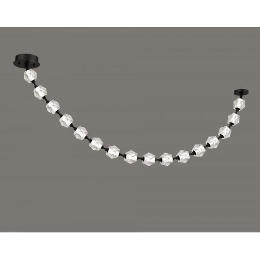 Beluga 74" Wide LED Linear Pendant with Faceted Acrylic Shades