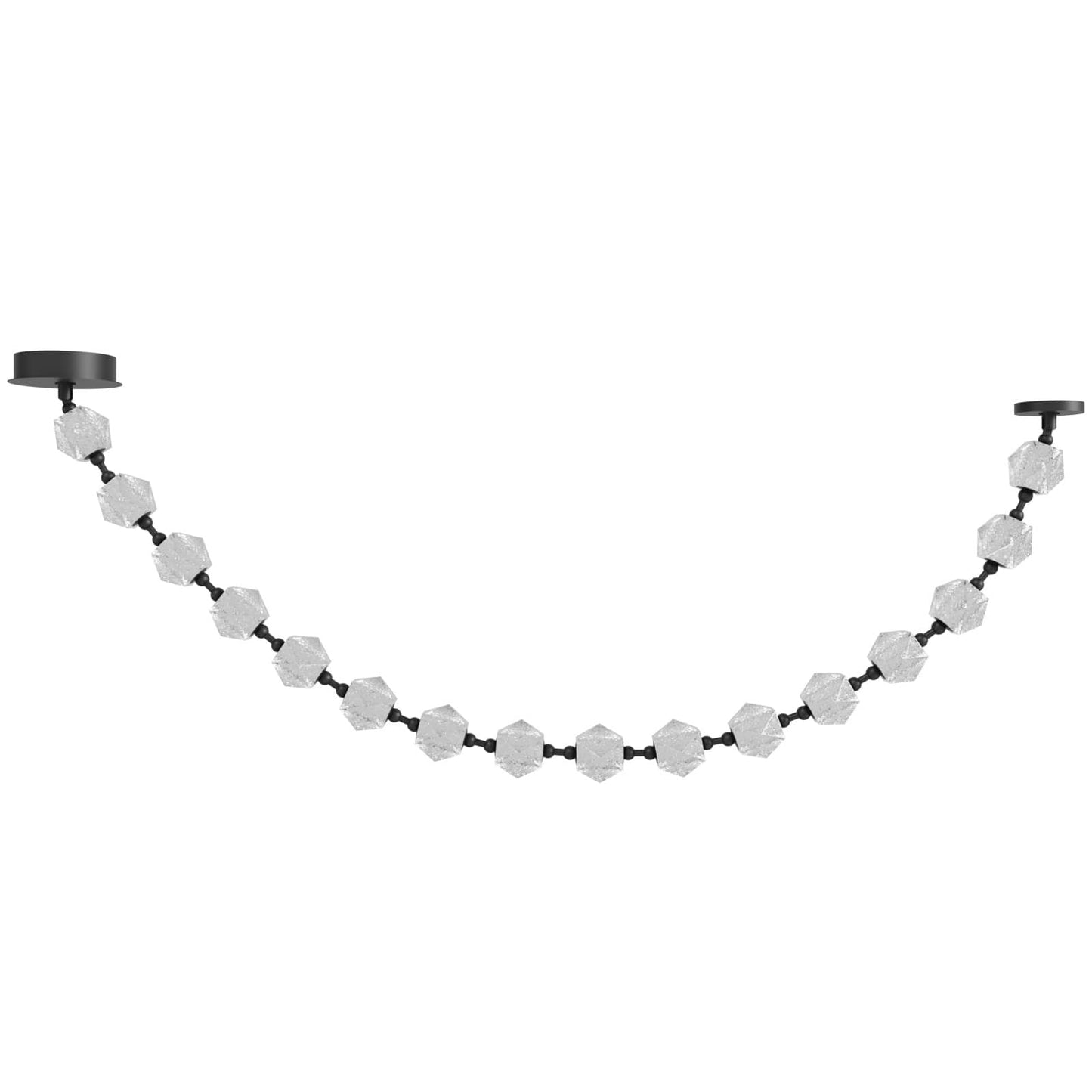 Beluga 74" Wide LED Linear Pendant with Faceted Acrylic Shades