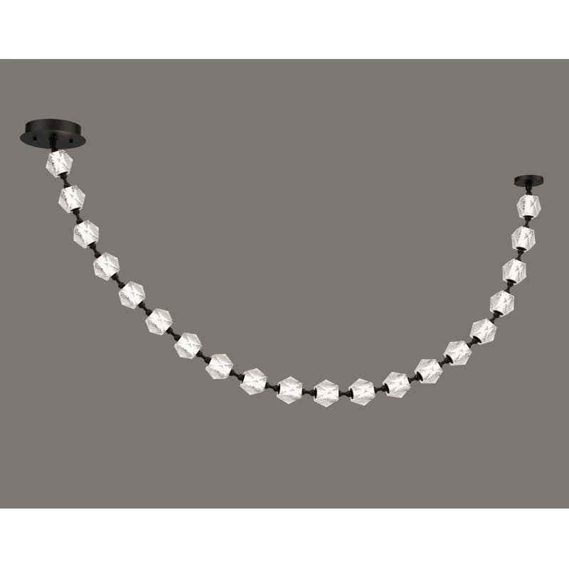 Beluga 90" Wide LED Linear Pendant with Faceted Acrylic Shades