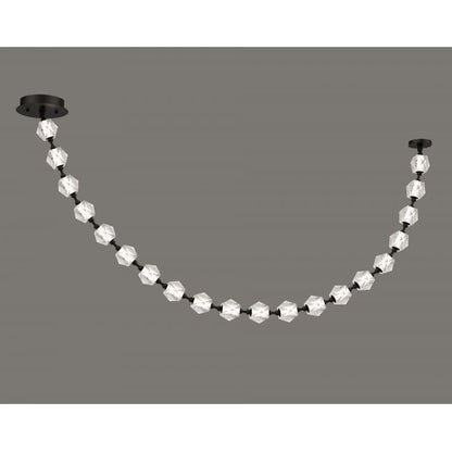 Beluga 90" Wide LED Linear Pendant with Faceted Acrylic Shades