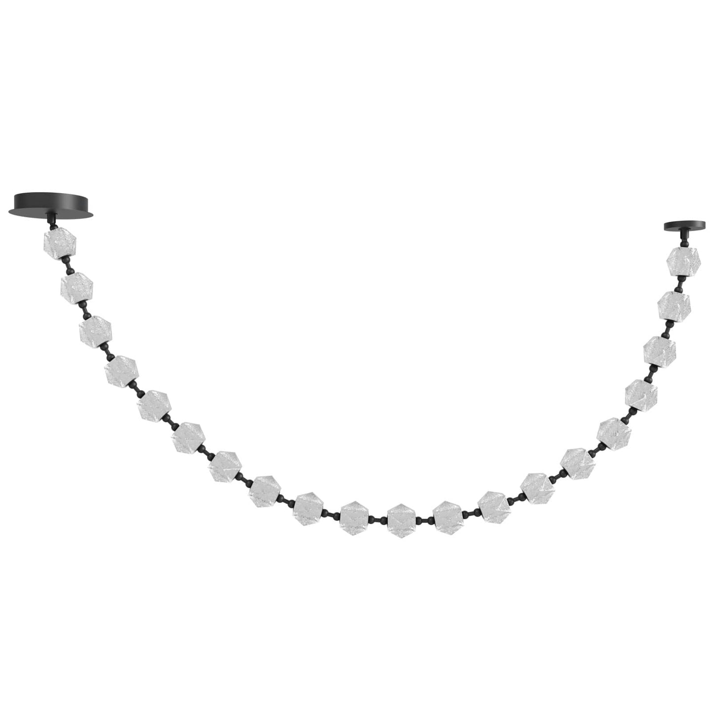 Beluga 90" Wide LED Linear Pendant with Faceted Acrylic Shades