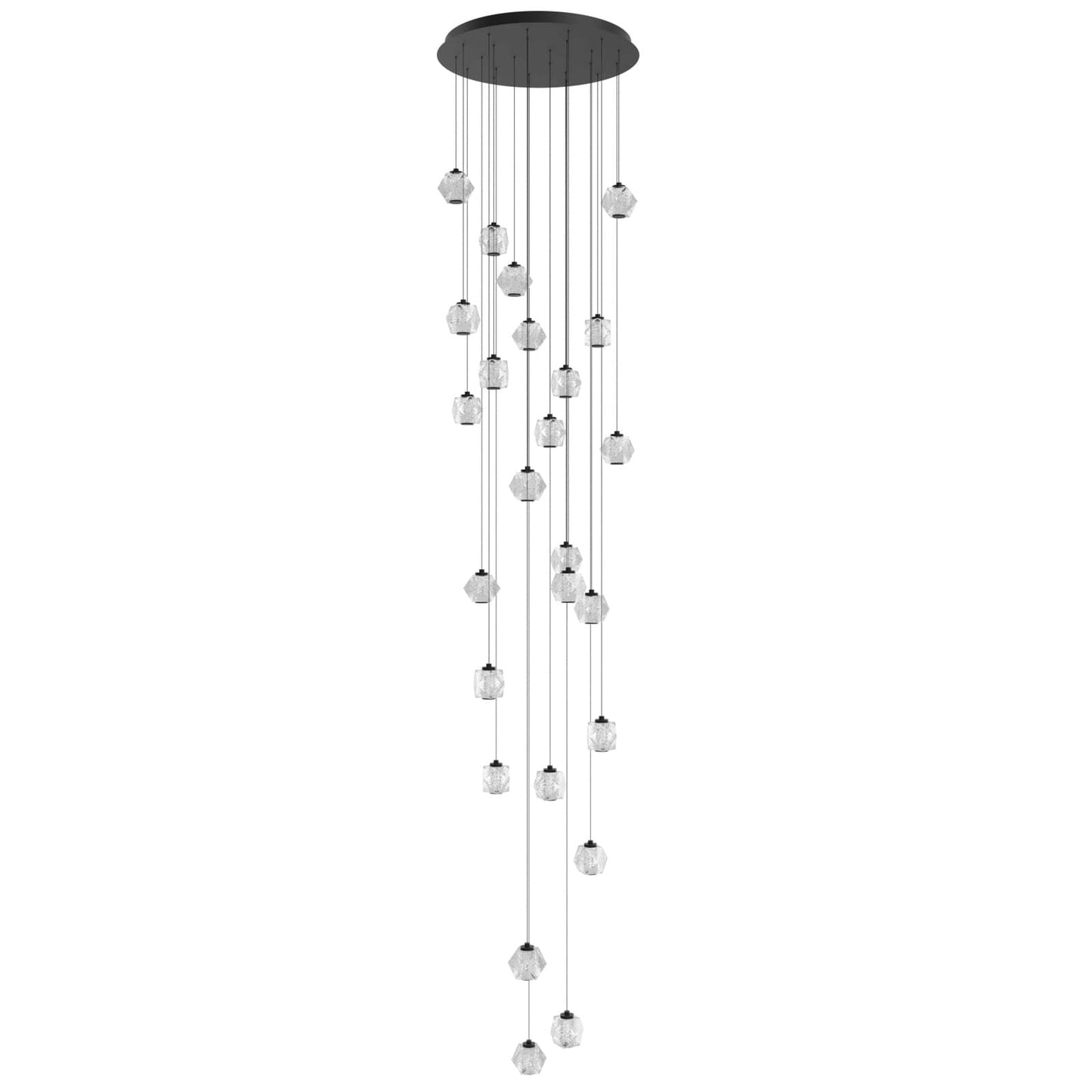 Beluga 30" Wide LED Multi Light Pendant with Faceted Acrylic Shades