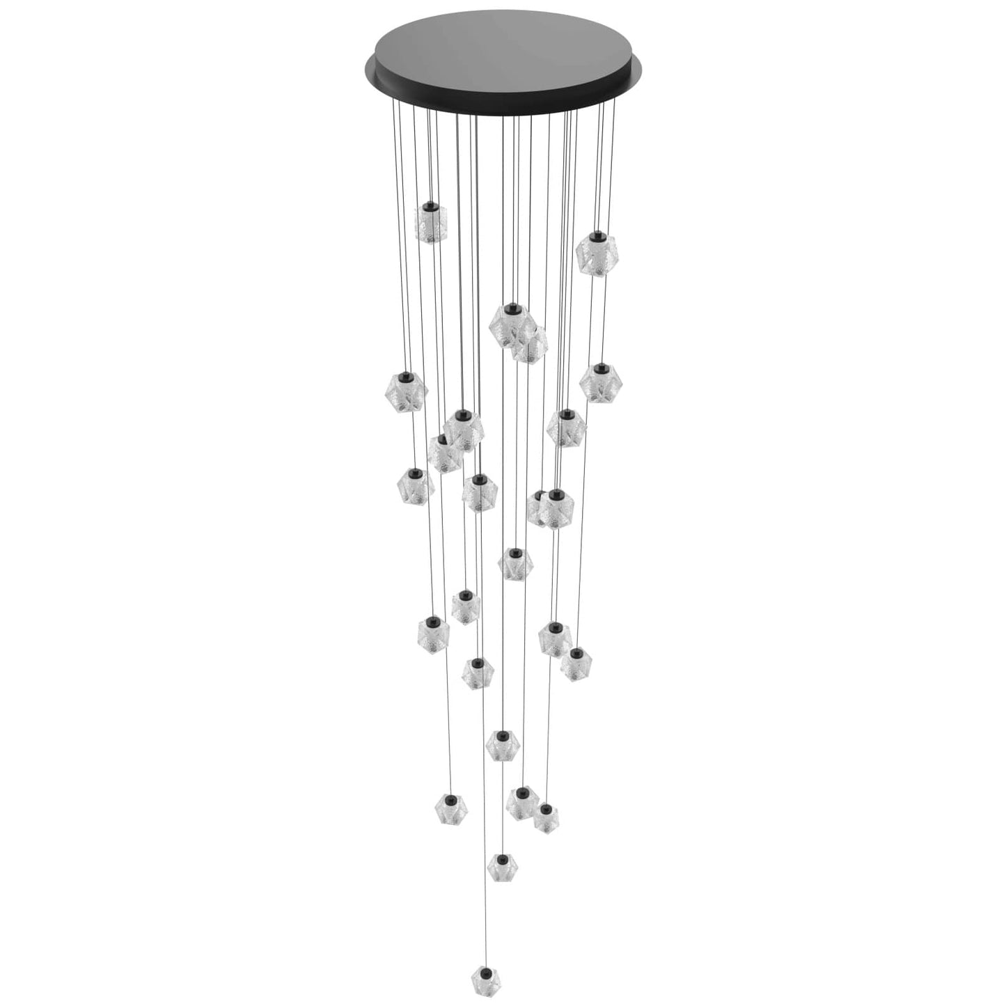 Beluga 30" Wide LED Multi Light Pendant with Faceted Acrylic Shades