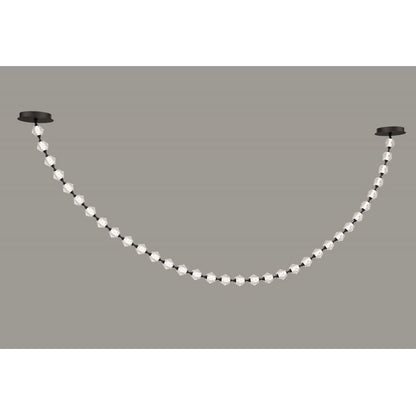 Beluga 139" Wide LED Linear Pendant with Faceted Acrylic Shades