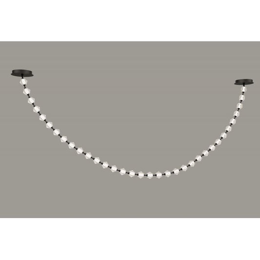 Beluga 139" Wide LED Linear Pendant with Faceted Acrylic Shades